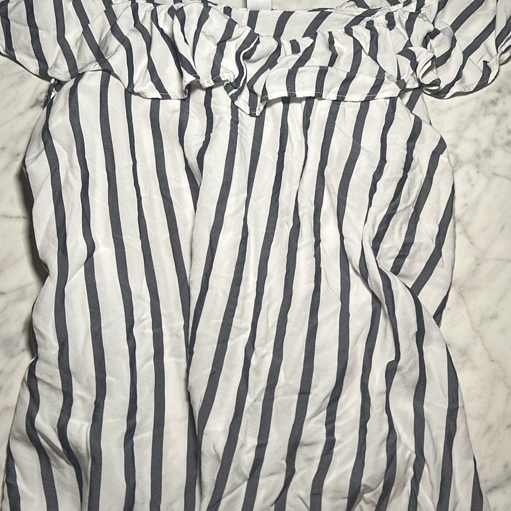 Striped Off-Shoulder Dress